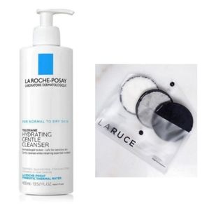 La Roche Posay Toleriane Hydrating Cleanser & Laruce Face Disks Bundle